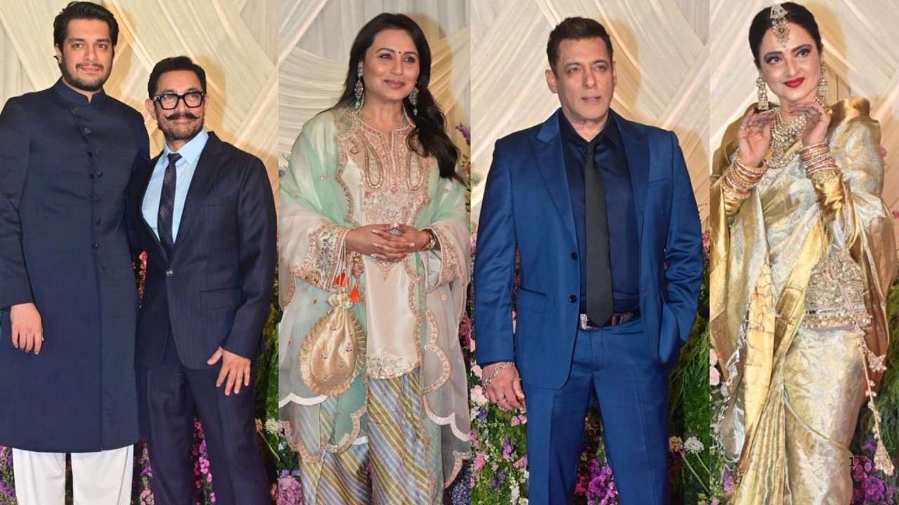 Devansh Barjatya Wedding Reception Full Video: Salman Khan to Amira Khan लगा सितारों का मेला