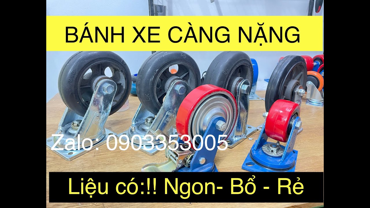 BÁNH XE ĐẨY HÀNG CAO SU CHẤT LƯỢNG - ĐẠT CHUẨN CHỊU LỰC LỚN