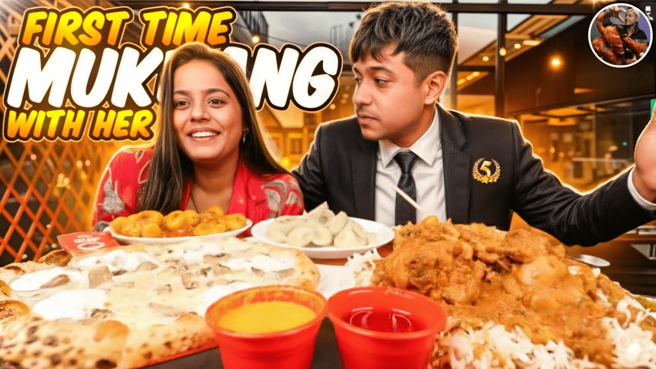 First Home Mukbang With My Fiancé 😍 | Homemade Kadai Chicken, Truffle Pizza & Momos