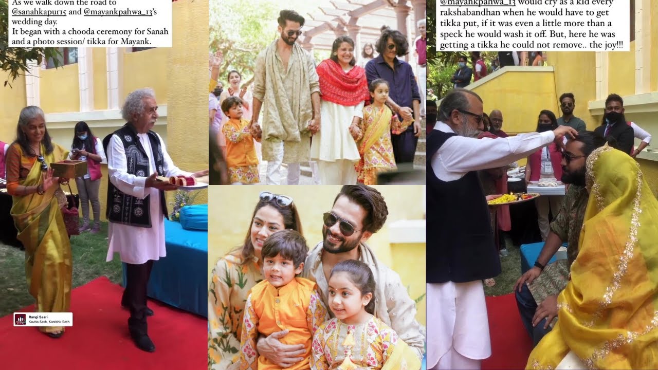 Shahid Kapoor sister Sanah Kapur wedding rituals by Pankaj Kapur, Supriya, Ratna Pathak, Naseeruddin