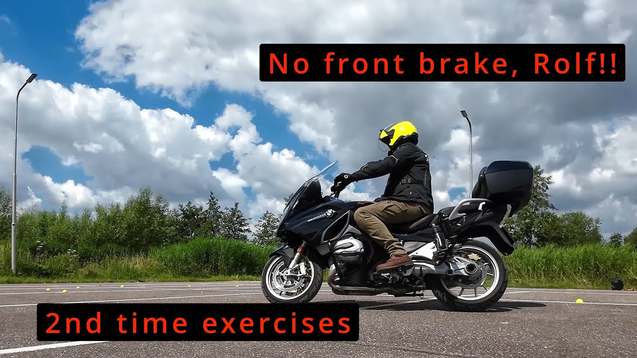 Exercises - 2nd time slow speed cornering - BMW RT R1200RT