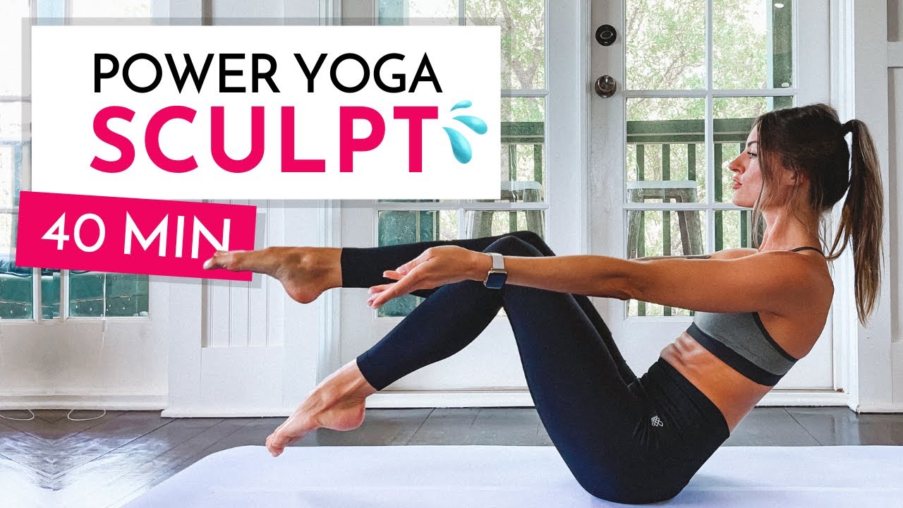 40 Min Yoga Sculpt Workout - No Weights - Sweaty Full Body Yoga Workout with Kate Amber