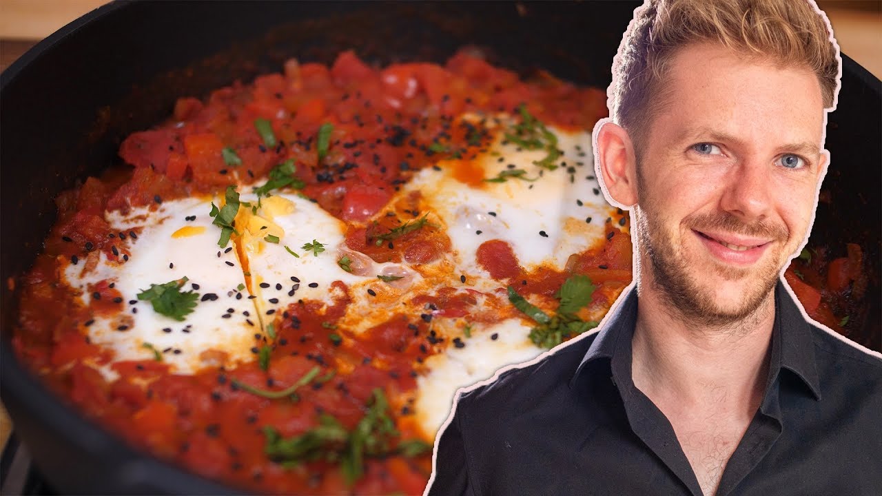 Shakshuka Rezept | Pochierte Eier in Tomatensauce
