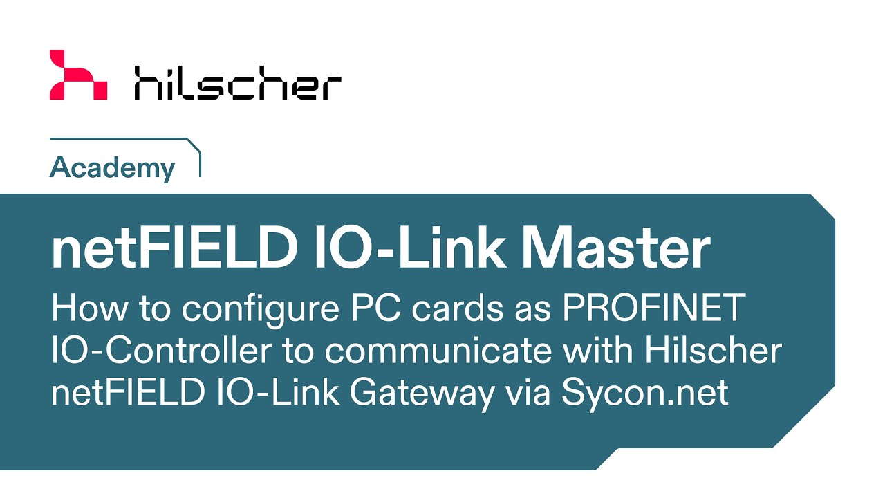 netFIELD IO-Link Master - Commissioning netFIELD as Profinet IO Device via Sycon.net
