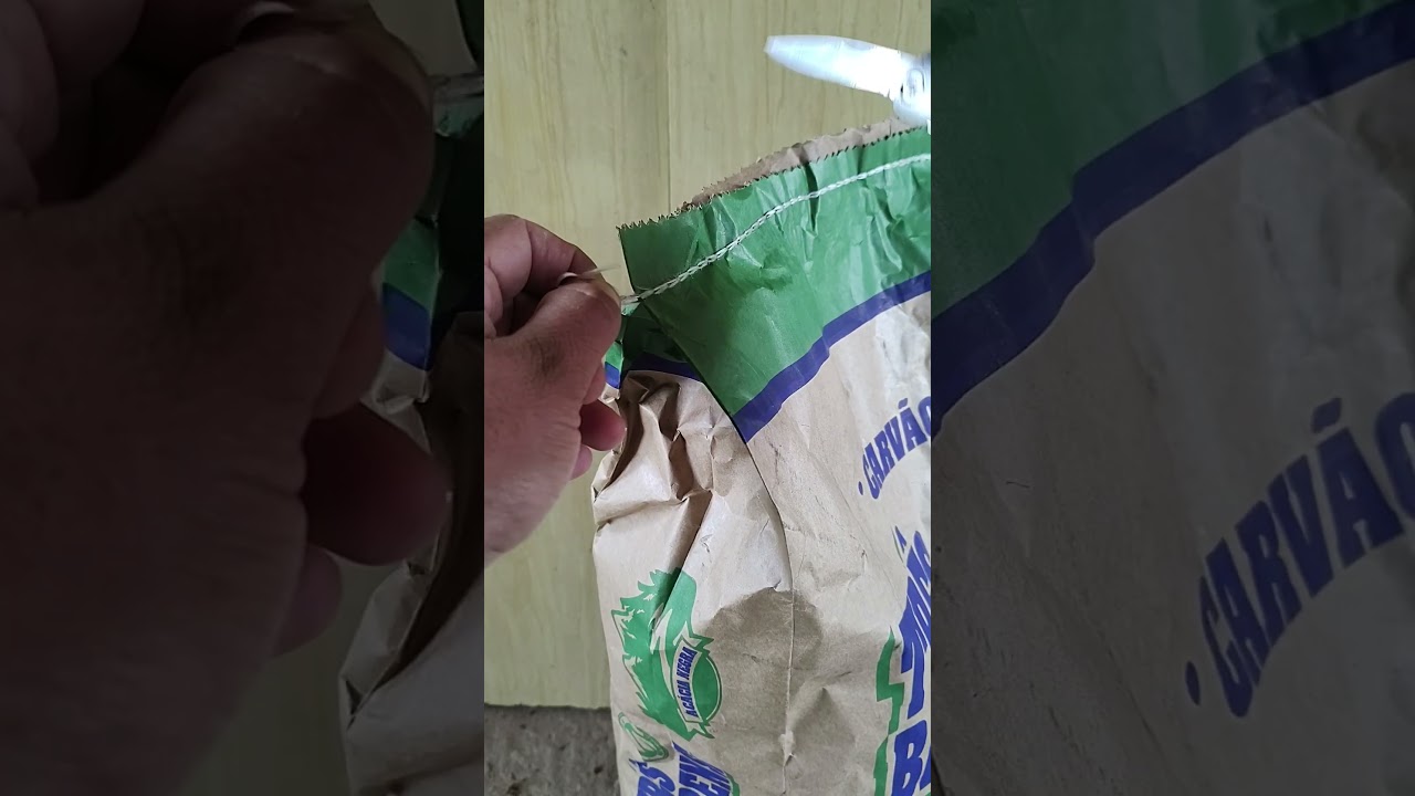 Como abrir saco de carvão do jeito certo!