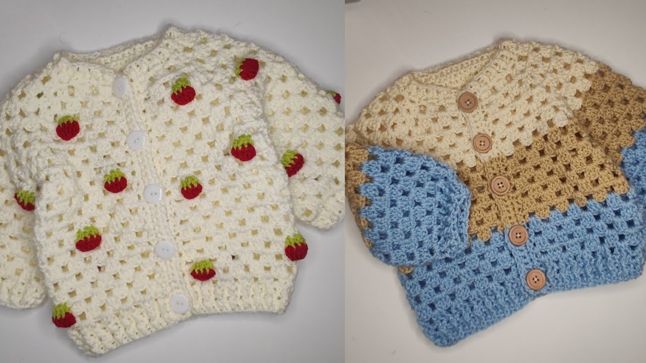 Crochet #108 How to crochet baby cardigan 
