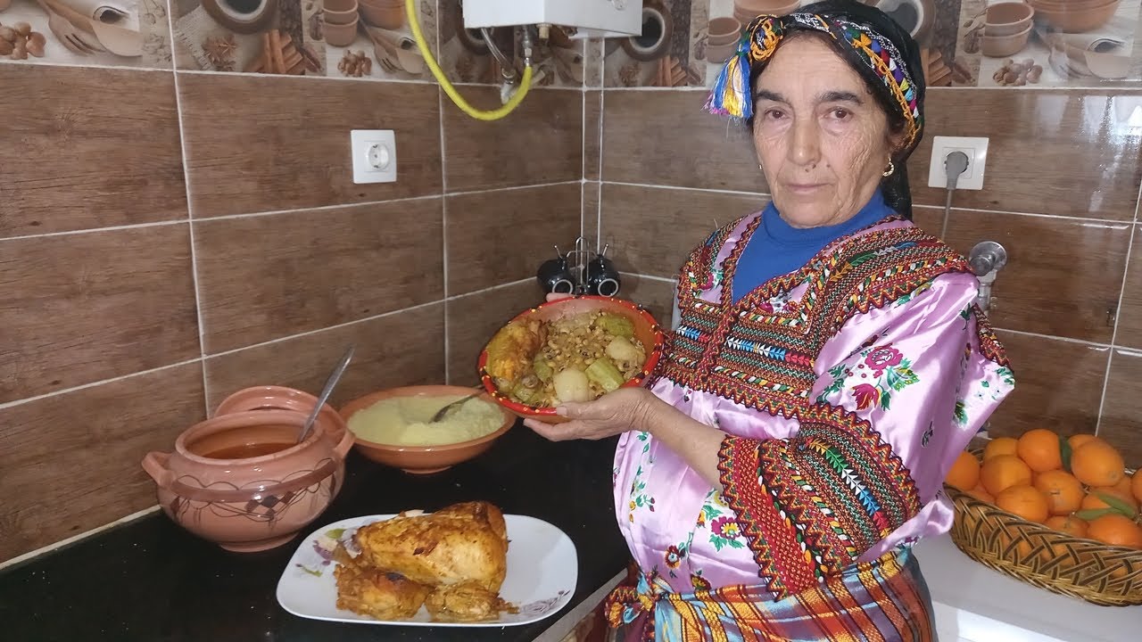 Yennayer 2974 : Couscous Traditionnel Kabyle a L' haricot  a L'Œil Noir Facile Préparer Par Ma Mère