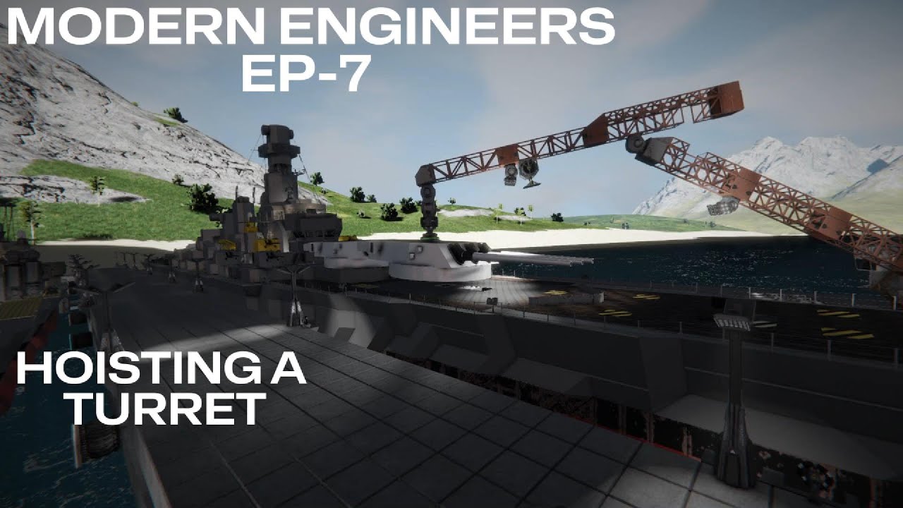Modern Engineers EP 7 | Hoisting a Turret | Space Engineers | Survival