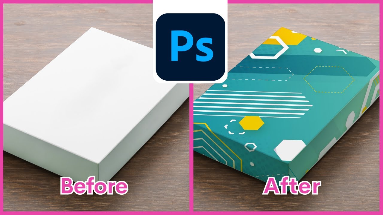 How to easily put any image onto a mockup box in Photoshop