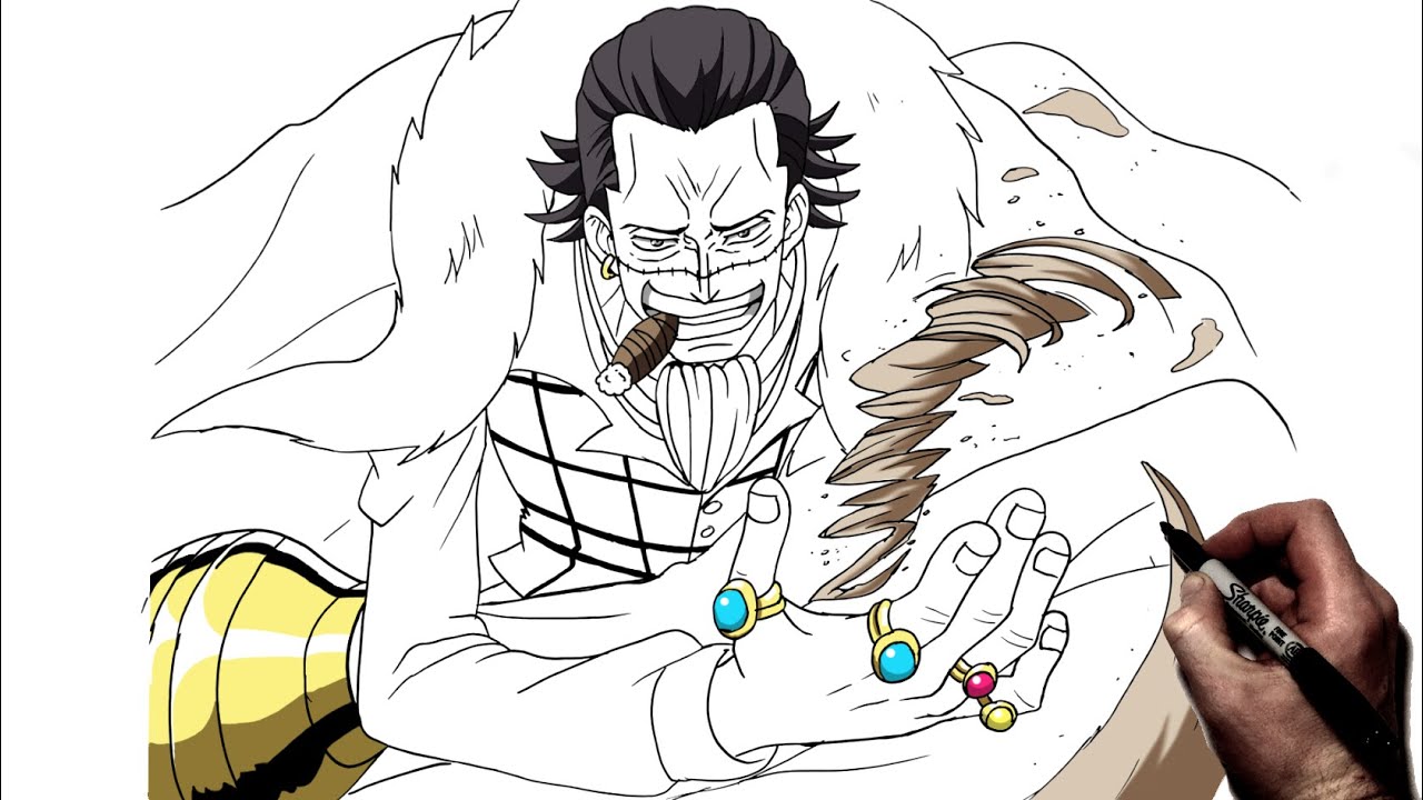 How To Draw Crocodile | Step By Step | One Piece