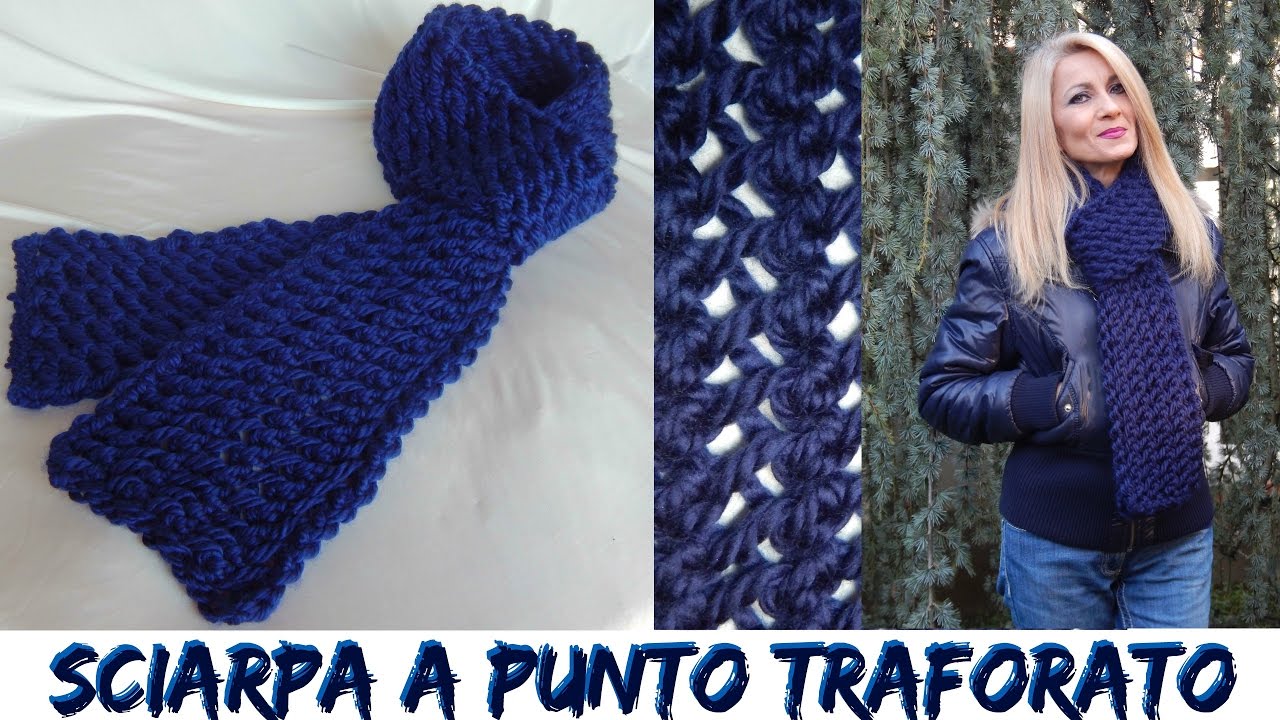 SCIARPA A PUNTO TRAFORATO -  NUNZIA VALENTI