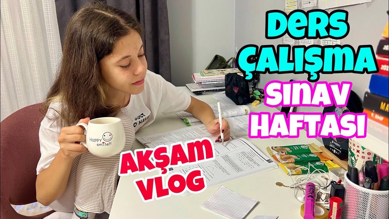 Ders Çalışma Günlüğüm || SINAV HAFTASI AKŞAM RUTİNİ, Sınava Hazırlık. Tuana Zeybek