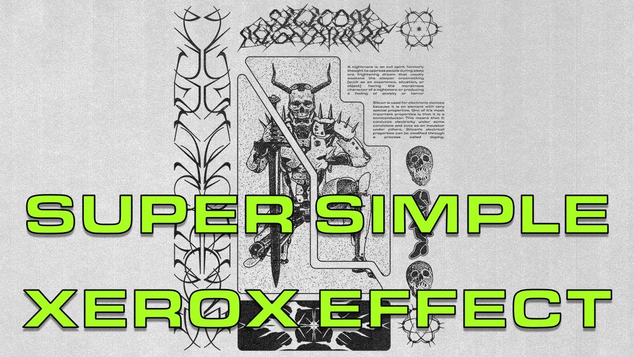 HOW TO CREATE A SUPER SIMPLE XEROX/PHOTOCOPY EFFECT IN PHOTOSHOP