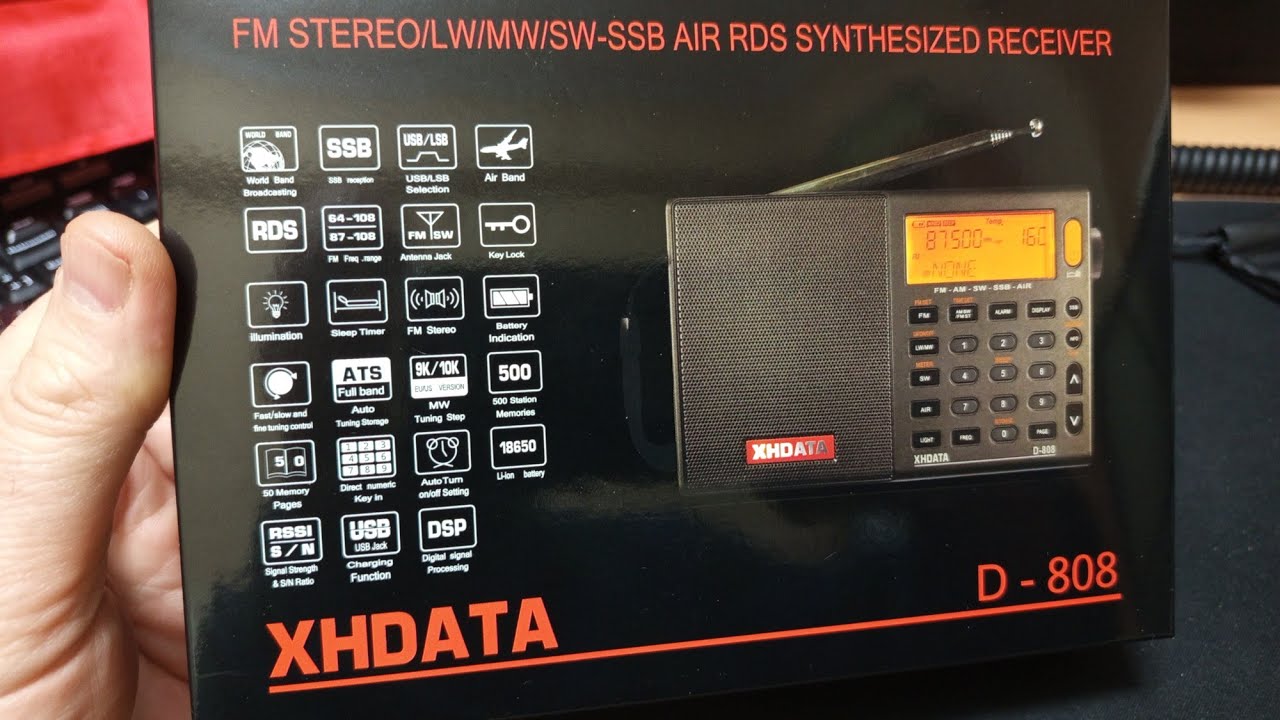 Presentando la radio XHDATA D-808 AM-FM-SSB- AIR BAND y más.