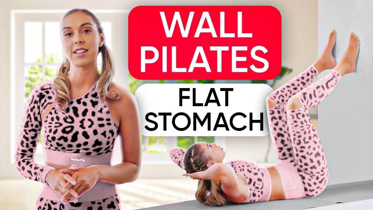 Flat Stomach in 8 Mins / Wall Pilates At-Home Workout (No Equipment)