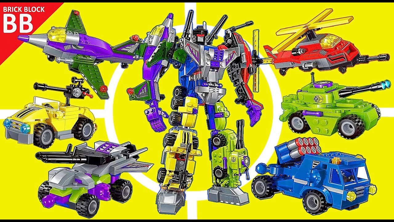Комбайнер Брутикус!! ️⚡️ Быстро соберите кубики Lego Transformers Qman 1404 Creative Master 6 в 1.