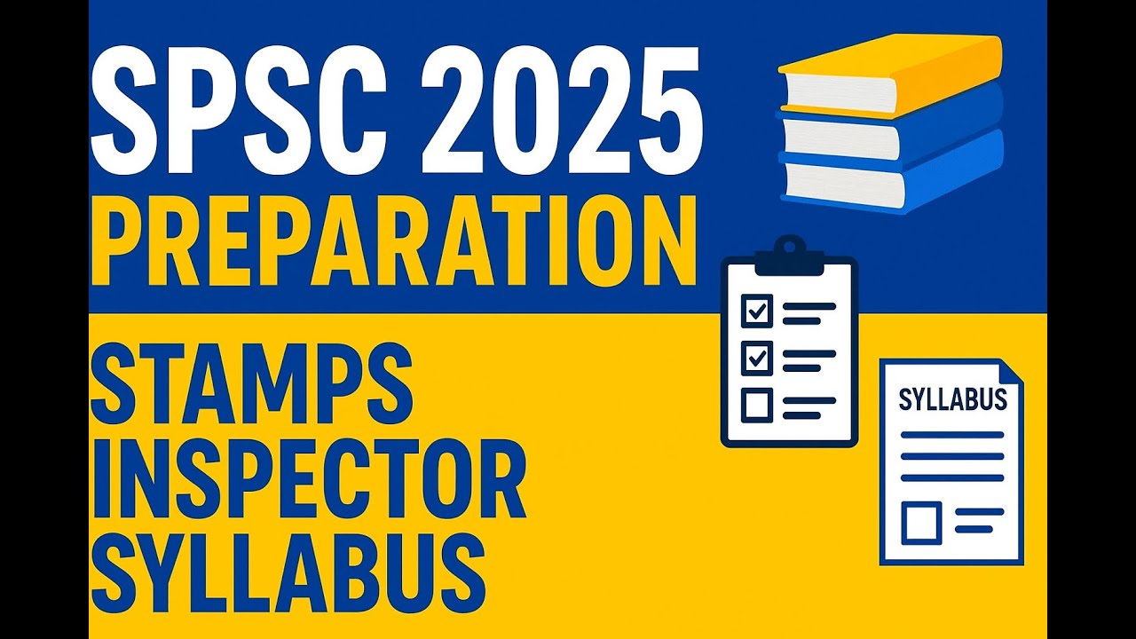 SPSC Board of Revenue Jobs | Full Syllabus for Assistant Chief Inspector & Inspector of Stamps 2025