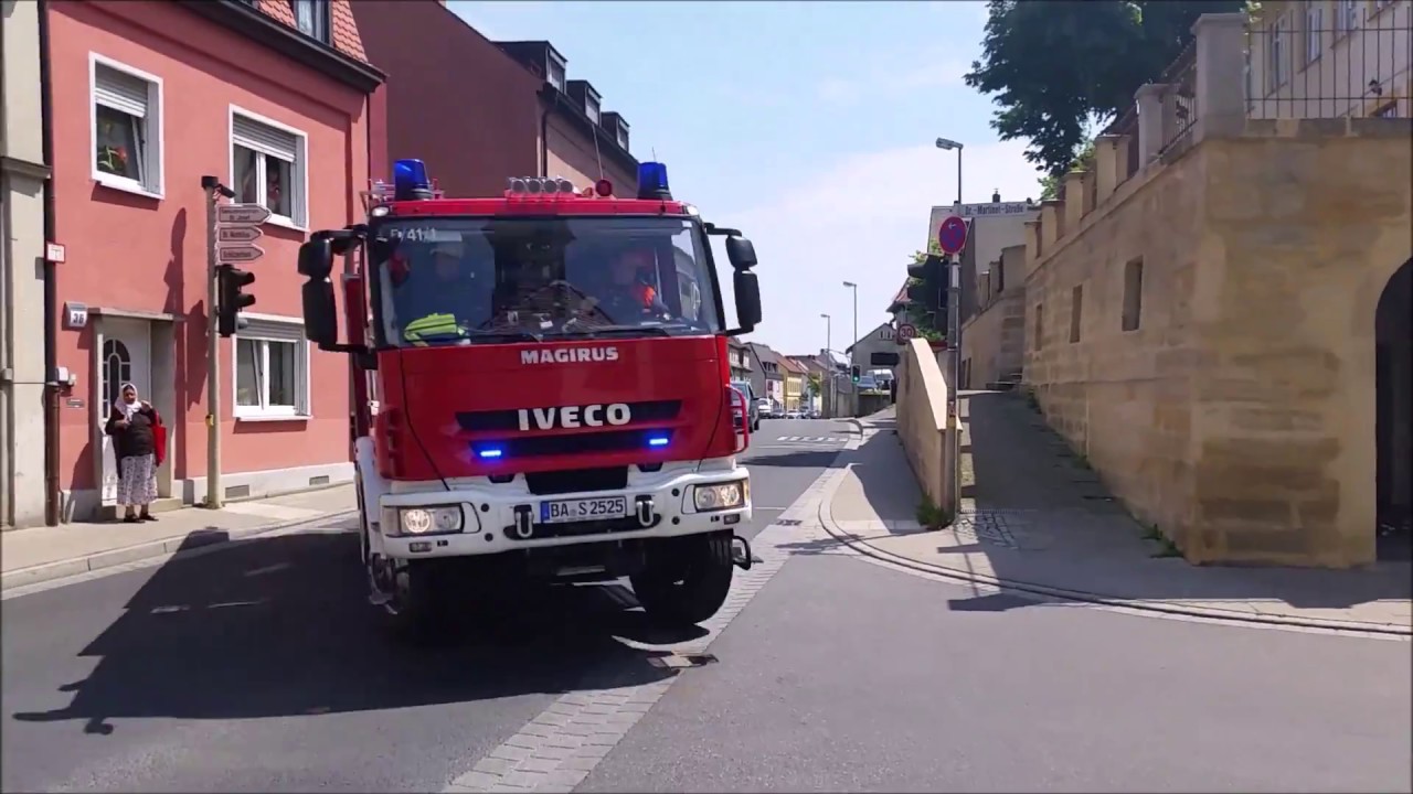 Einsatzfahrten FF Bamberg LG 5/3/4 (Zimmerbrand)