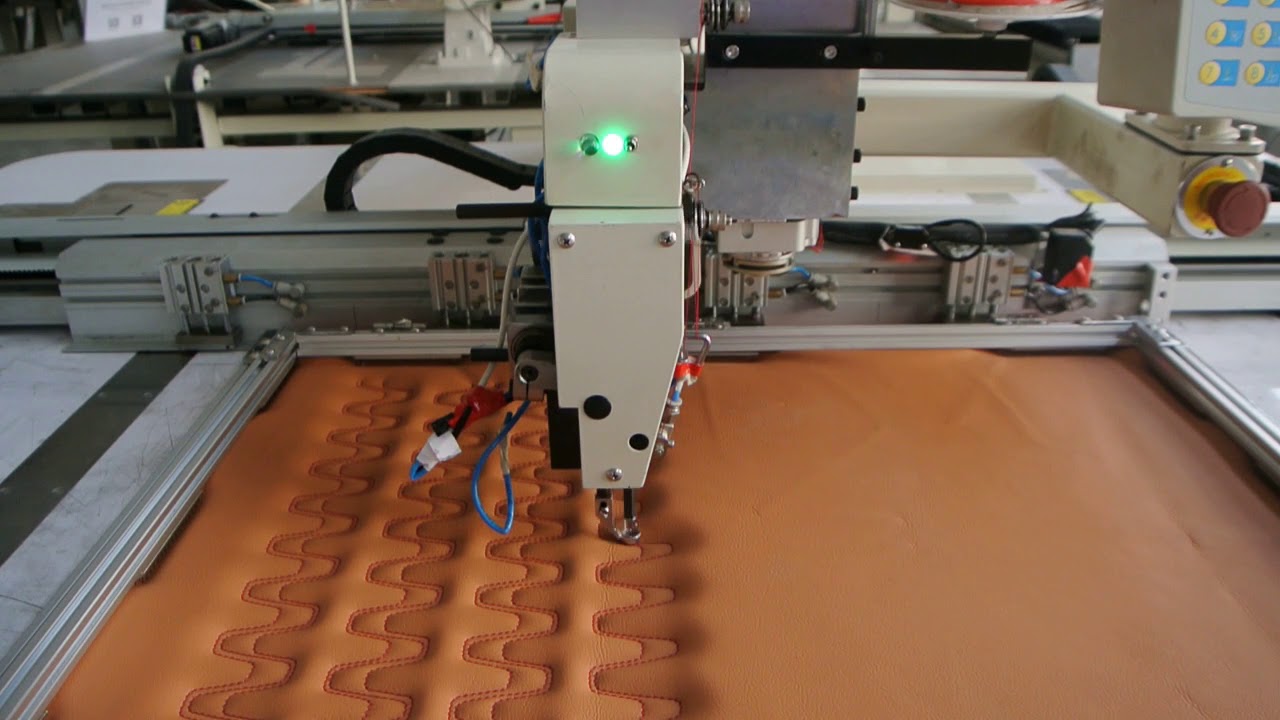 Leather Seat Pattern made by CNC Sewing Machine
