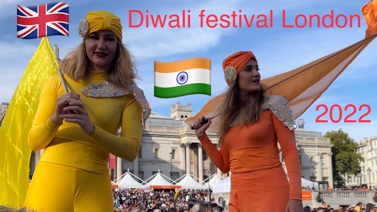Diwali festival London uk 🇬🇧 🇮🇳 Trafalgar Square October 2022