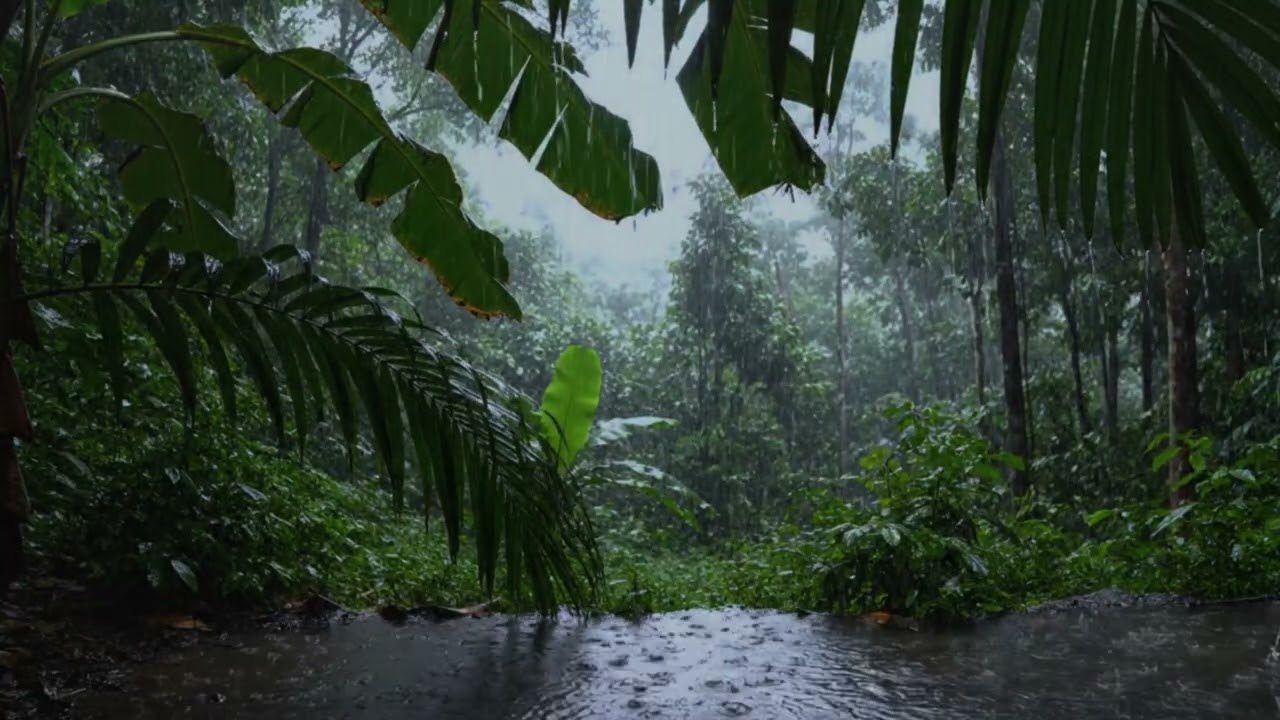 Relaxing Piano Music & Rain Sounds | Cozy Rainy Night Vibes