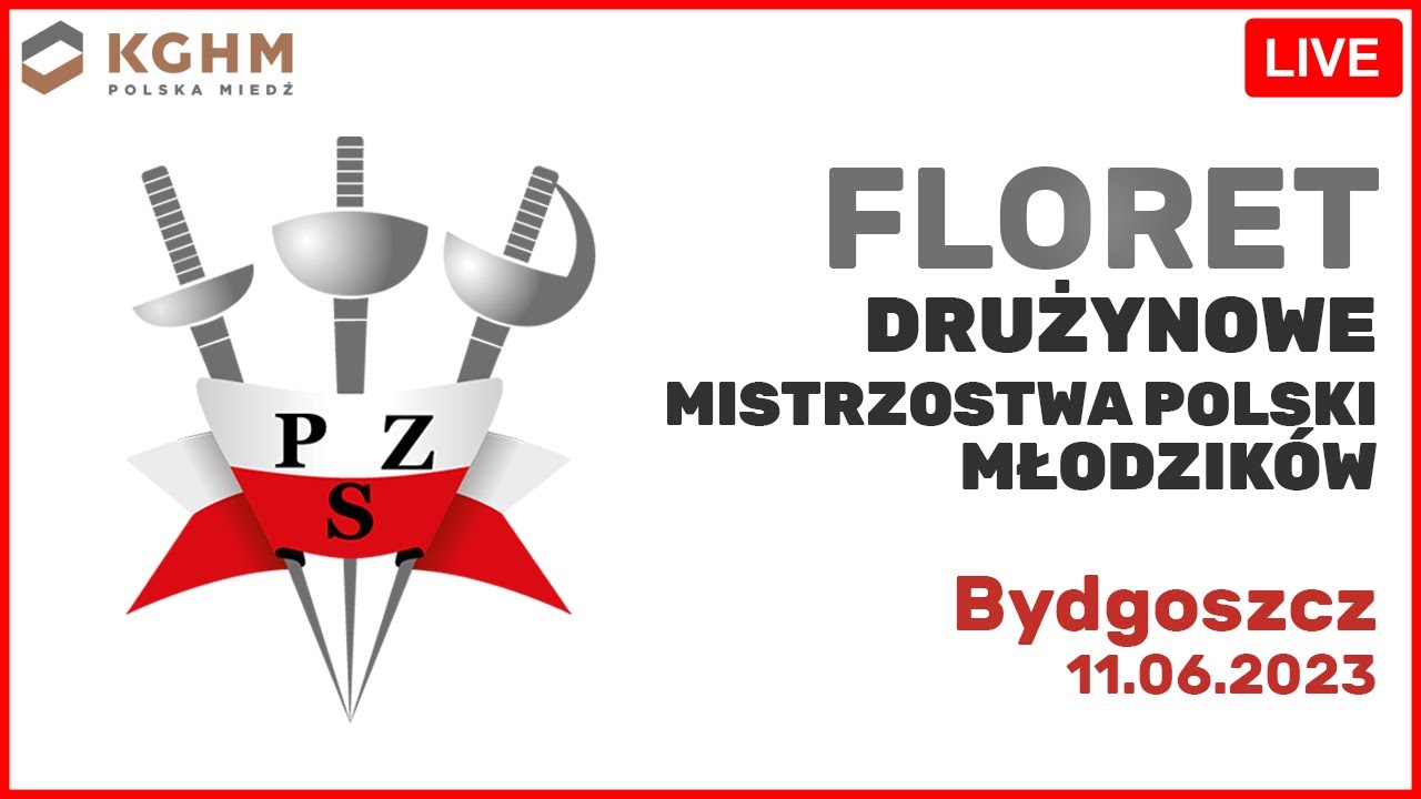 p.1-czerwona - Drużynowe Mistrzostwa Polski Młodzików we Florecie - Bydgoszcz 11.06.2023