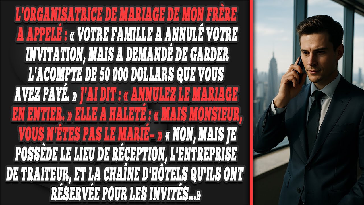 Ma famille m'exclut du mariage ? J'annule tout.