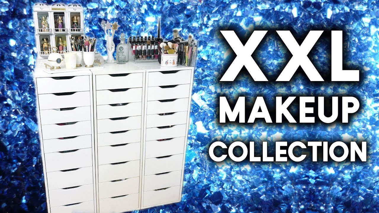 XXL Make up Collection | Meine Schminksammlung Aufbewahrung Organisation 2018 | Sara Bow deutsch