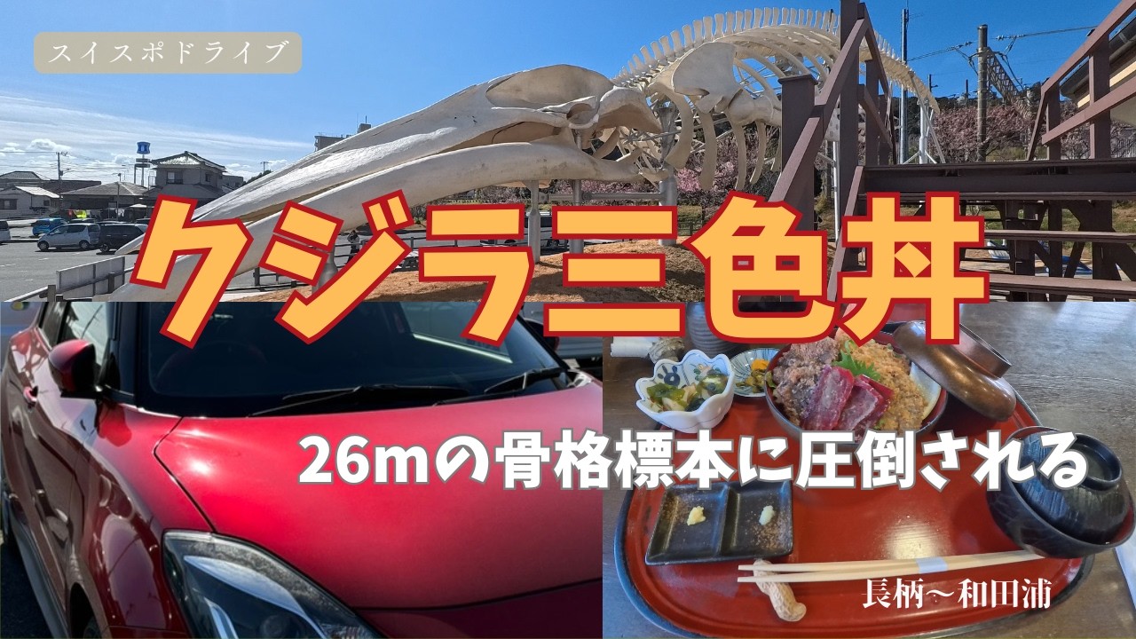 【zc33s MT】 牛でも豚でもない！？千葉の秘境で「クジラ三色丼」を喰らう！　スイフトスポーツ