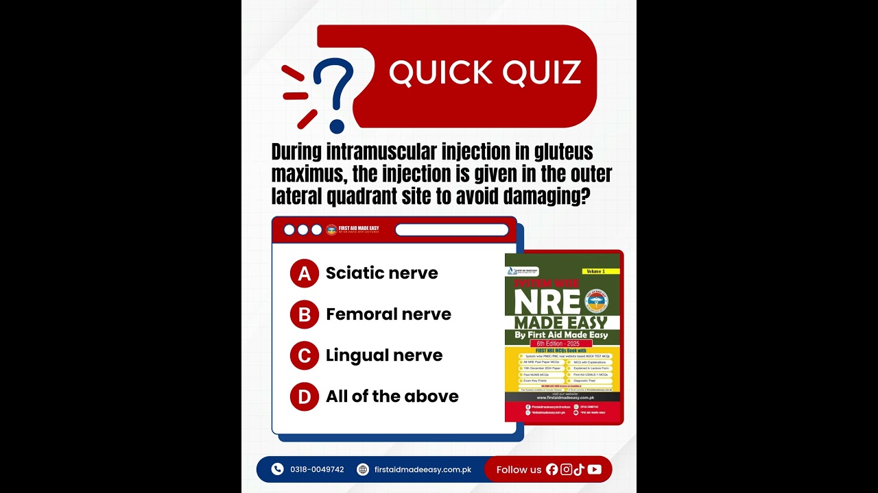 Tell your answer in comment section | First Aid Made Easy Platform | Dr Hafiz Atif #nre1 #pmdc