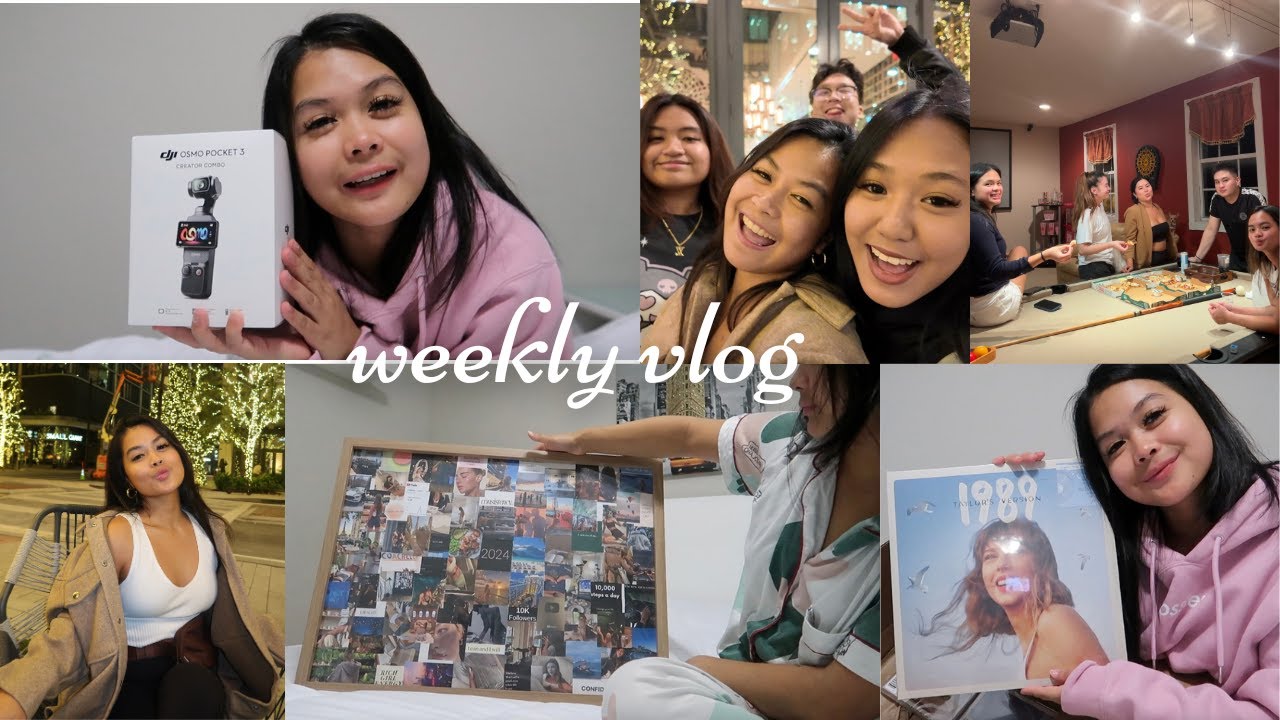 VLOG 7: I GOT A NEW CAMERA! unboxing dji osmo pocket 3 & 1989tv vinyl&cd. I MADE A 2024 VISION BOARD
