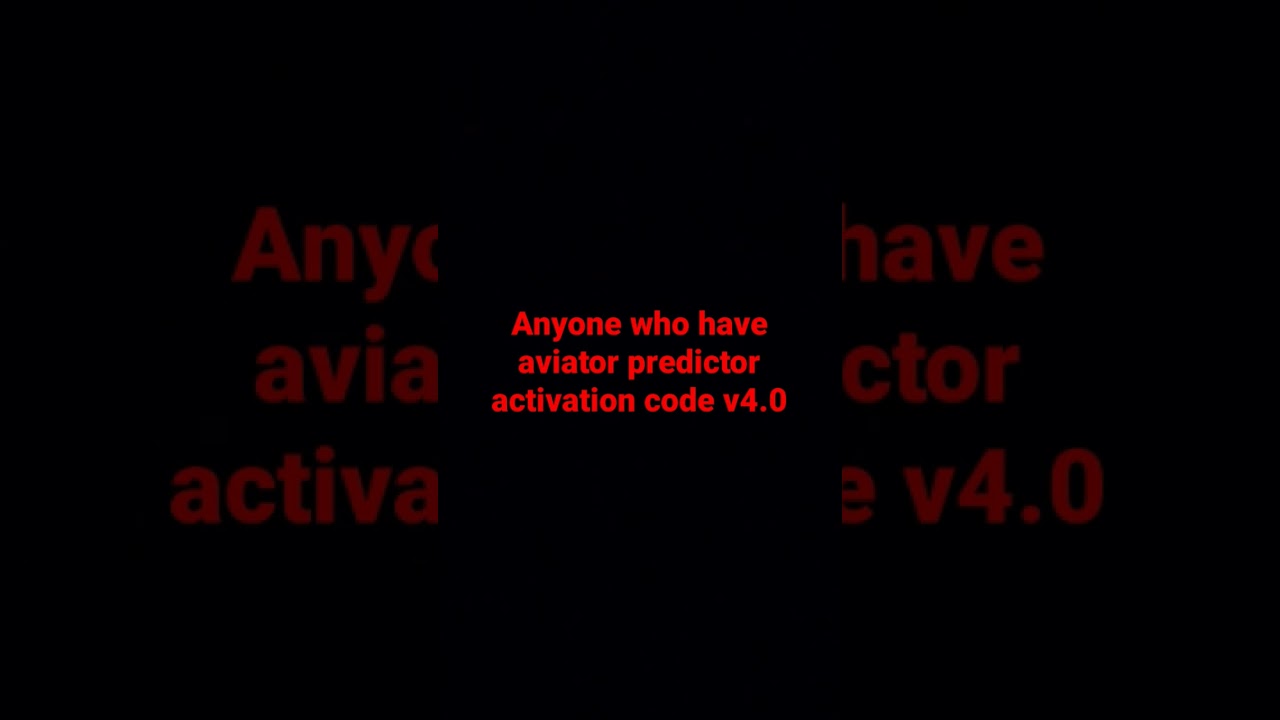 aviator predictor activation code