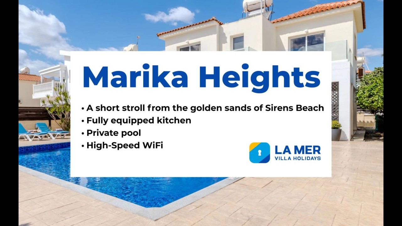 Marika Heights | 3 Bedroom Holiday Villa in Ayia Napa Cyprus with Private Pool