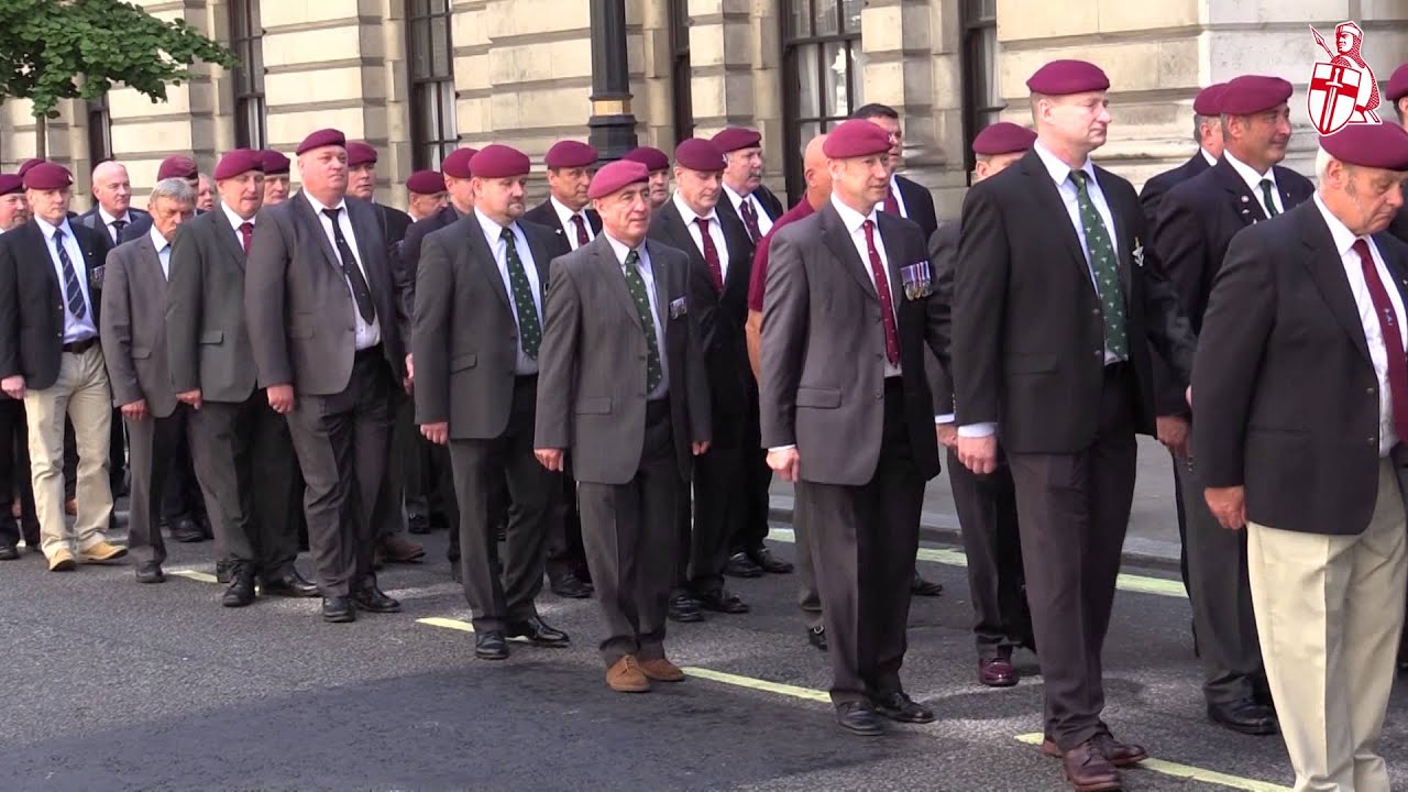Paratroopers march on Downing Street for Stewart McLaughlin medal