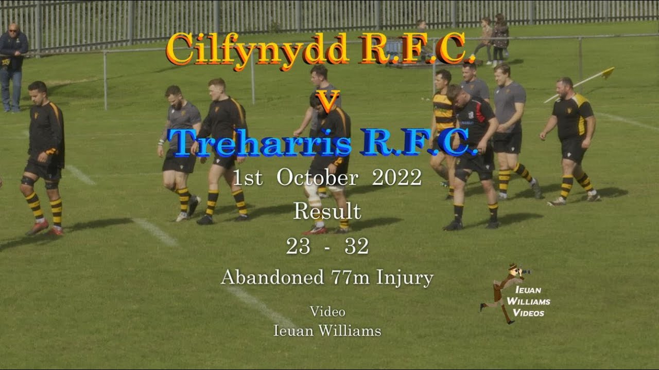 Cilfynydd R.F.C. v Treharris R.F.C.  1st October 2022