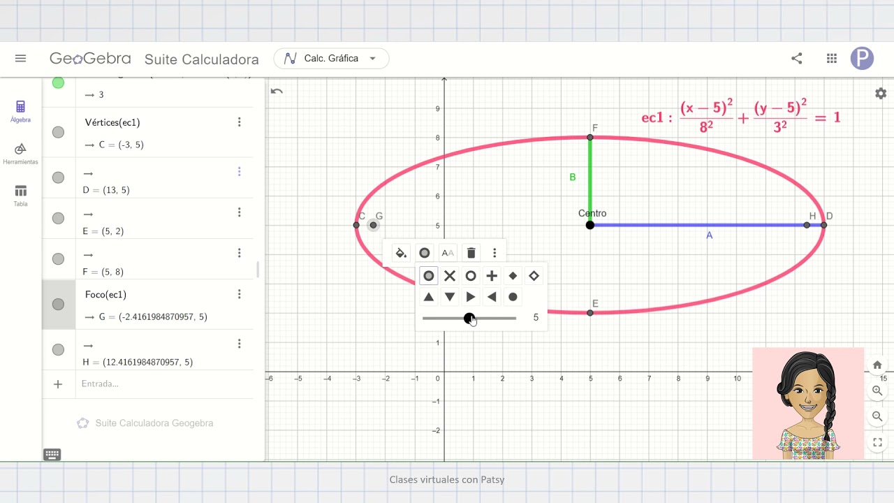 Cónicas con Geogebra Parte 2: Elipse
