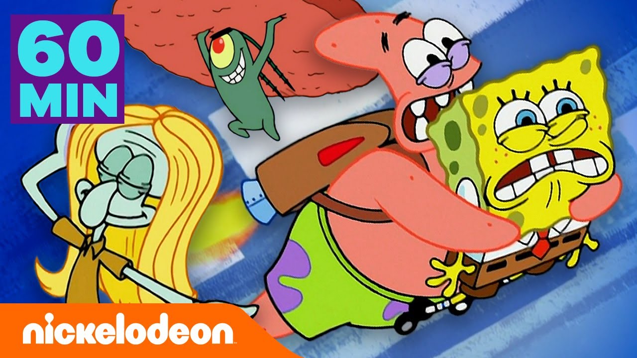 SpongeBob | Godzina najlepszych momentów z piątego sezonu SpongeBoba! Część 1 | Nickelodeon Polska