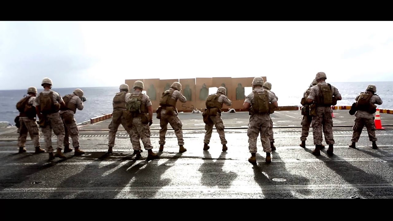 31st MEU marksmanship training on USS Peleliu