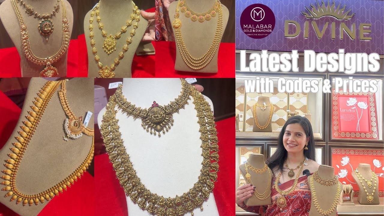 Malabar Gold Necklace Designs💕Malabar Gold Divine Collection| Lightweight Gold Necklace Designs 2025