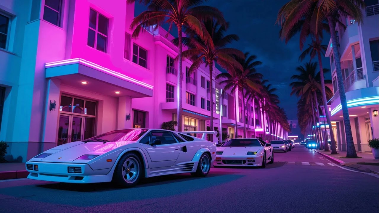 MIAMI Nights 80s  [ Synthwave - Retrowave - Electro - Dance Mix ]