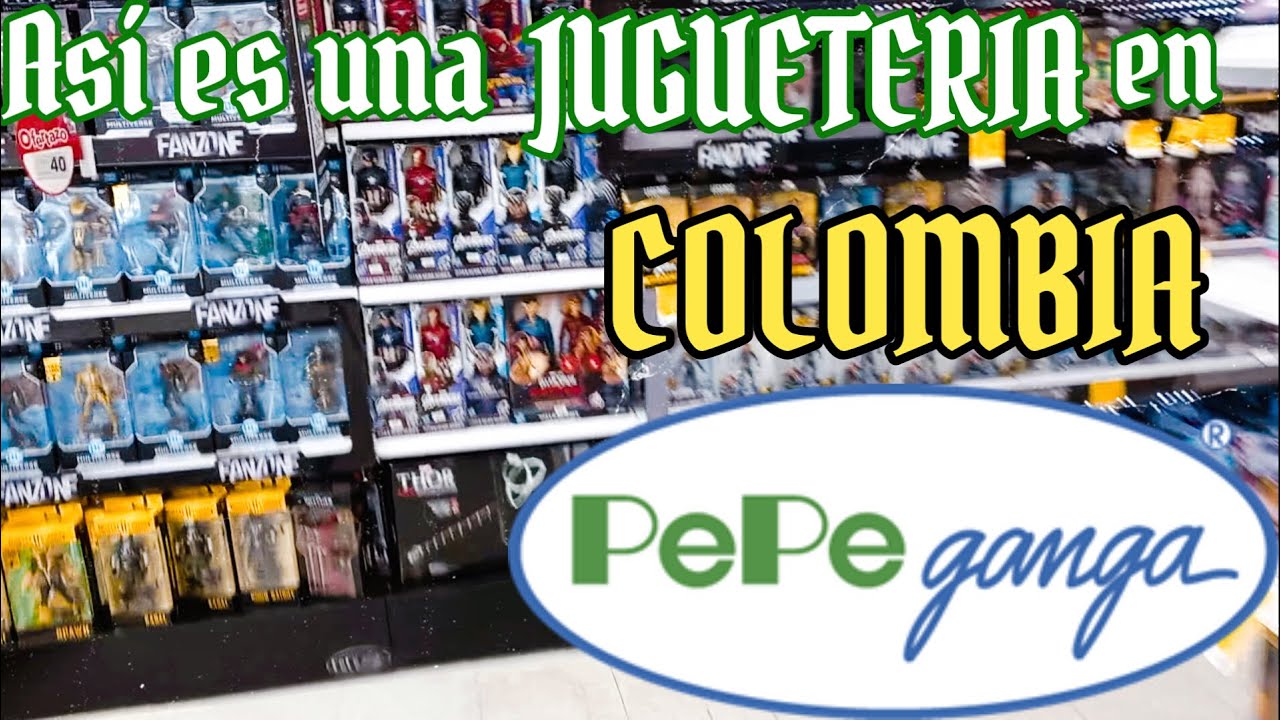 JUGUETERIA en COLOMBIA (PepeGanga) Con figuras de colección. Pasillos llenos de PLÁSTICO.