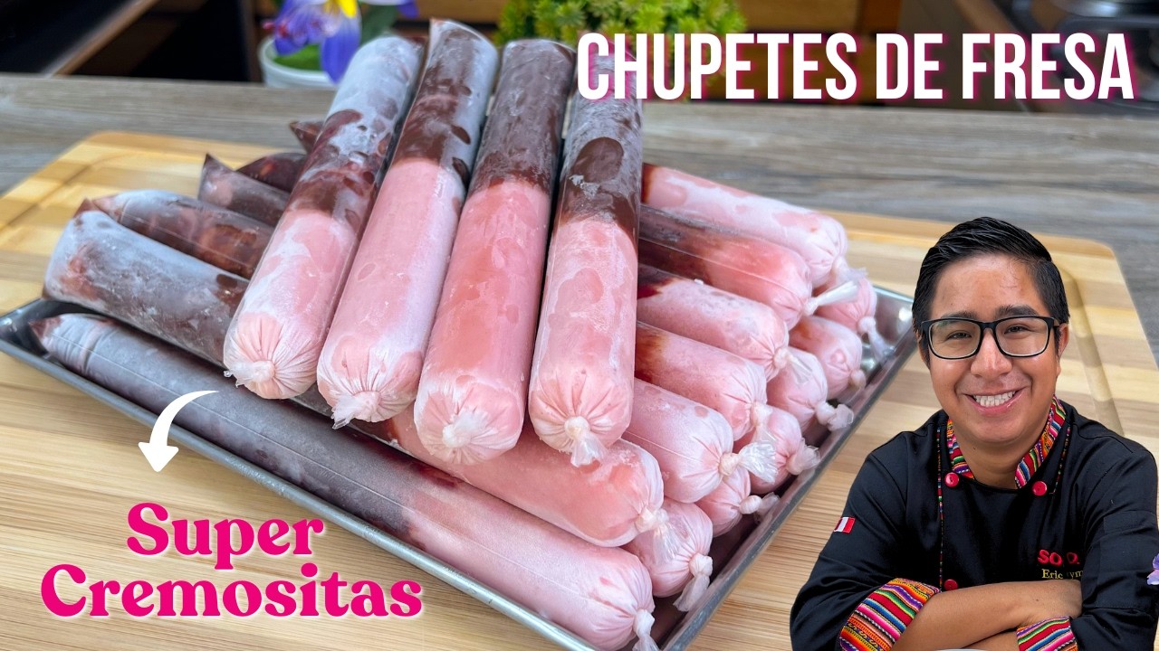 Cómo hacer MARCIANOS DE FRESA con Leche Cremosos 🍓 - Receta para Negocio | Sonqu