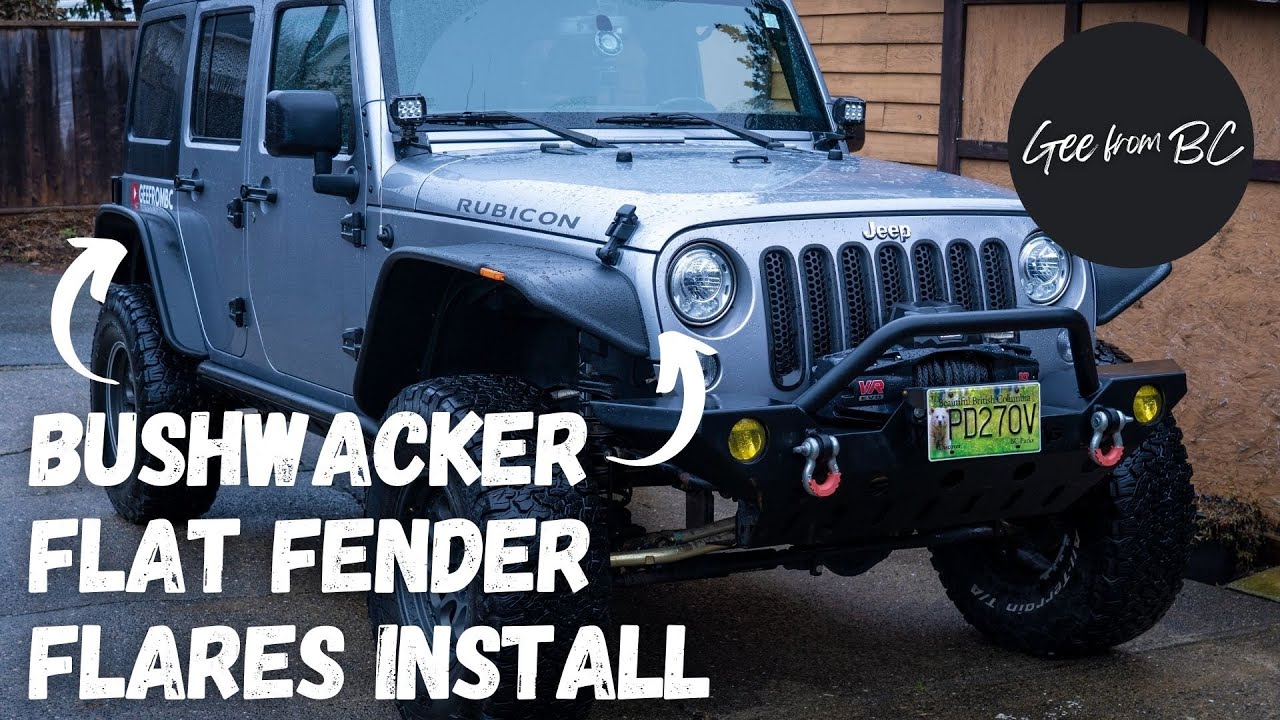Bushwacker Flat Fender Flares Install on my Jeep Wrangler Rubicon | Project JKU - Off Road Build EP4