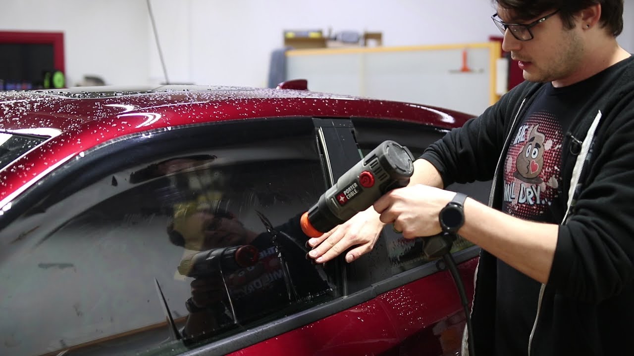 How to Shrink a Door Window | Single Snap Shrinking Window Tint