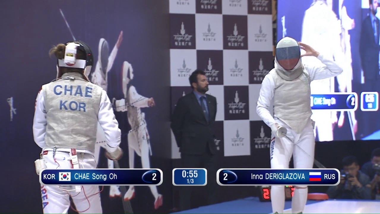 Shanghai GP 2018 Women's Foil Semi Final 1   Deriglazova RUS vs Chae KOR