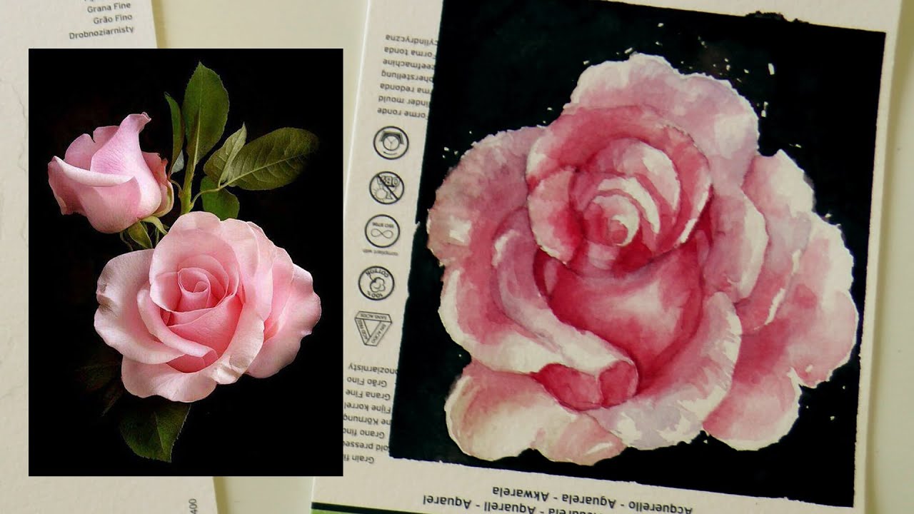 Acquerello Lezione n.34 : Come disegnare e dipingere una Rosa REALISTICA by ART Tv