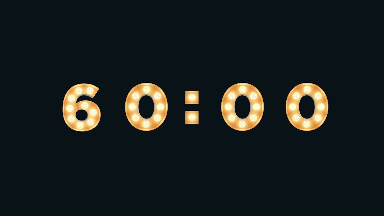 60 MINUTE | 1 HOUR TIMER 🔔 Gentle Alarm [Ultra HD 4K]