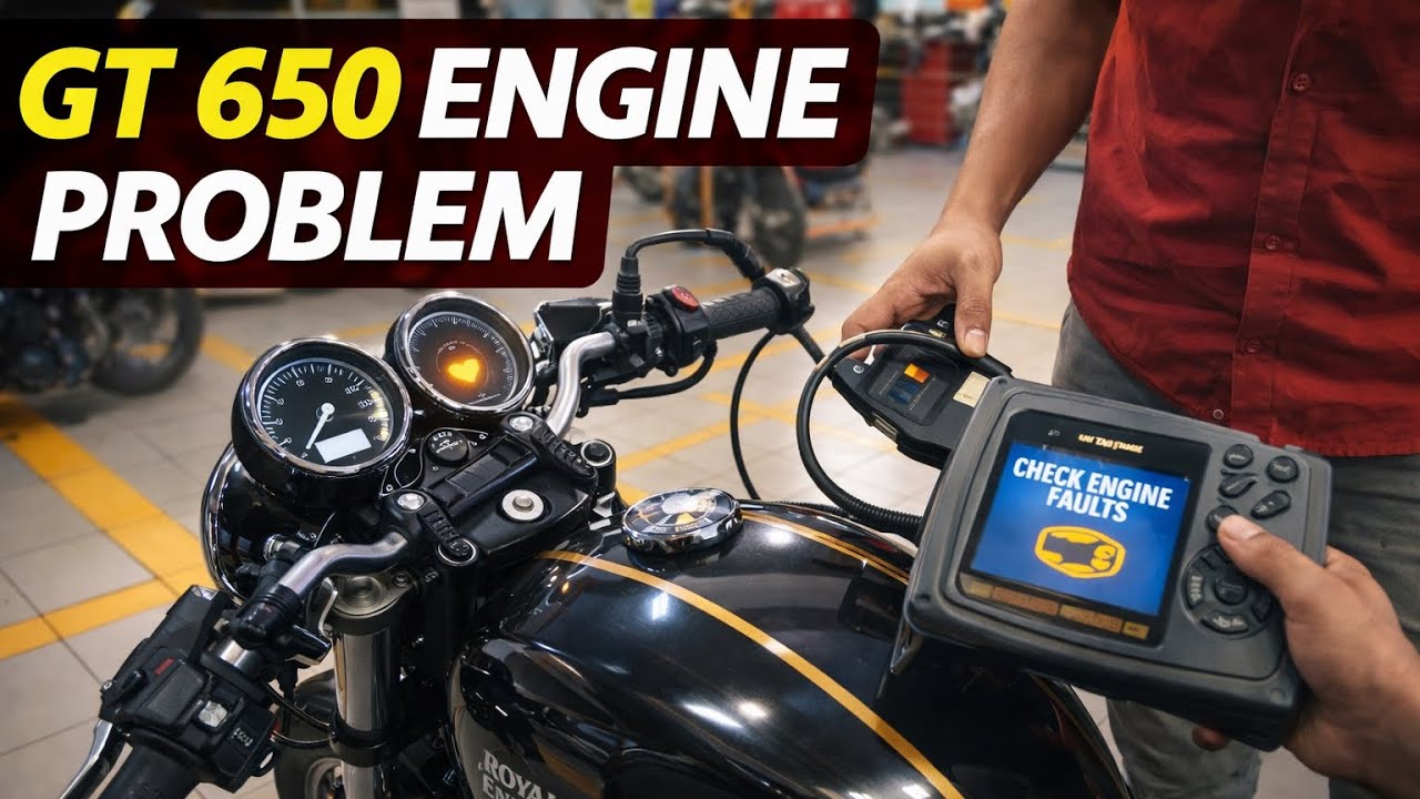 GT 650 Engine Light ON 😳 | OBD Scan at RE Service Center | Sensor Plug Fix! Engine ‼️ warning 