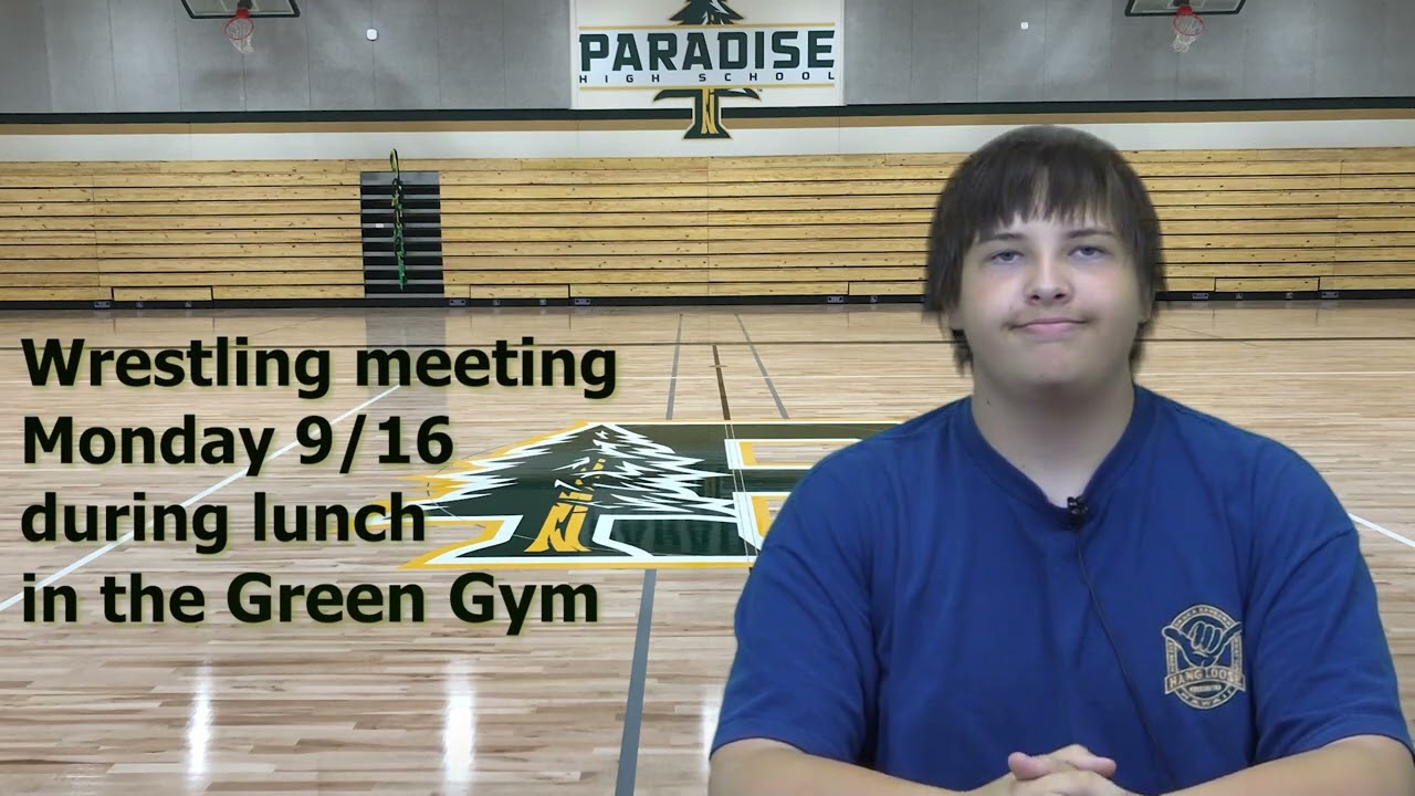 Paradise High School Daily Bulletin September 13, 2024