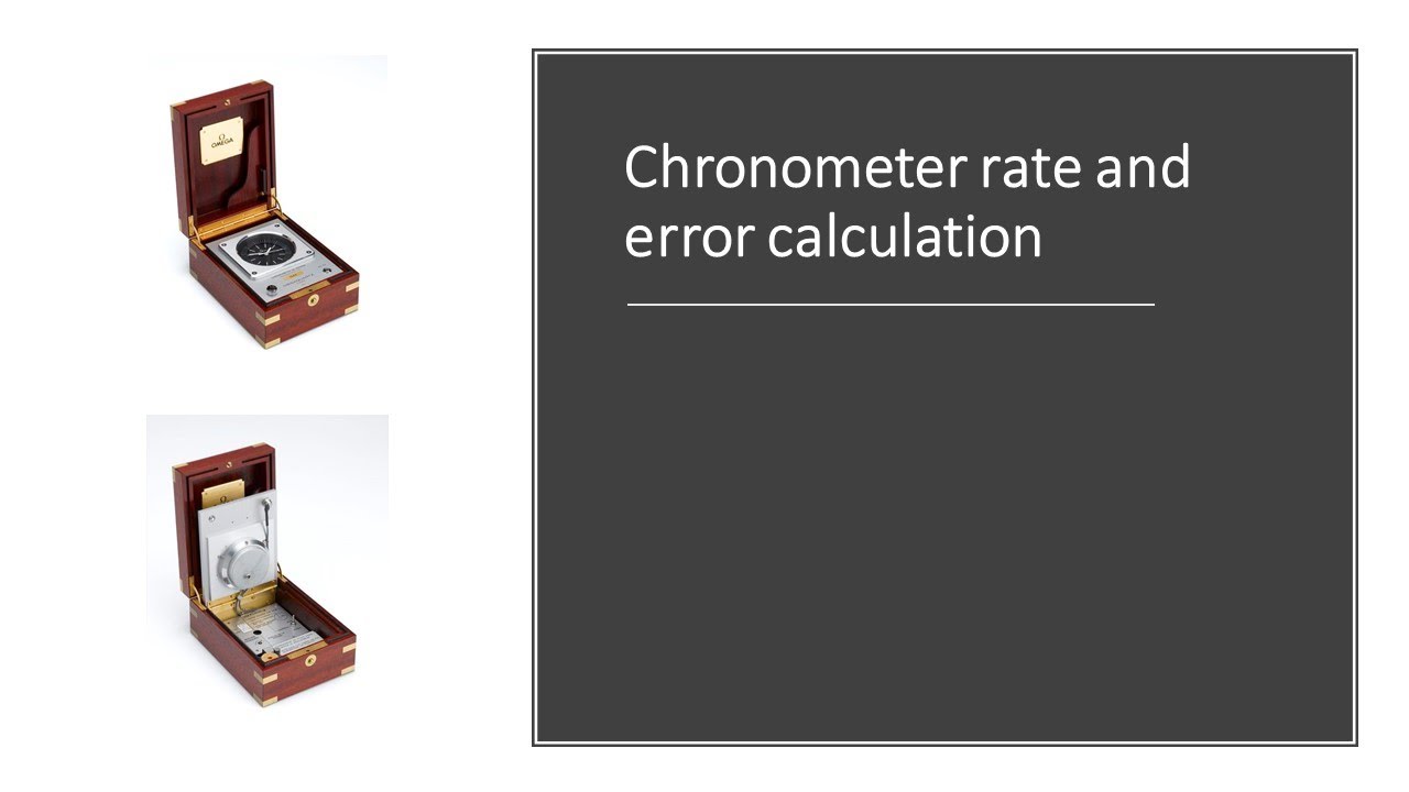 Chronometer rate and error calculation -  Example 3